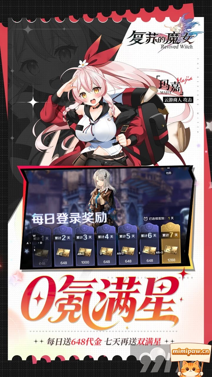 复苏的魔女角色培养与亲密度界面