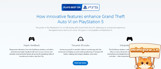 GTA6 PS5商店页面展示